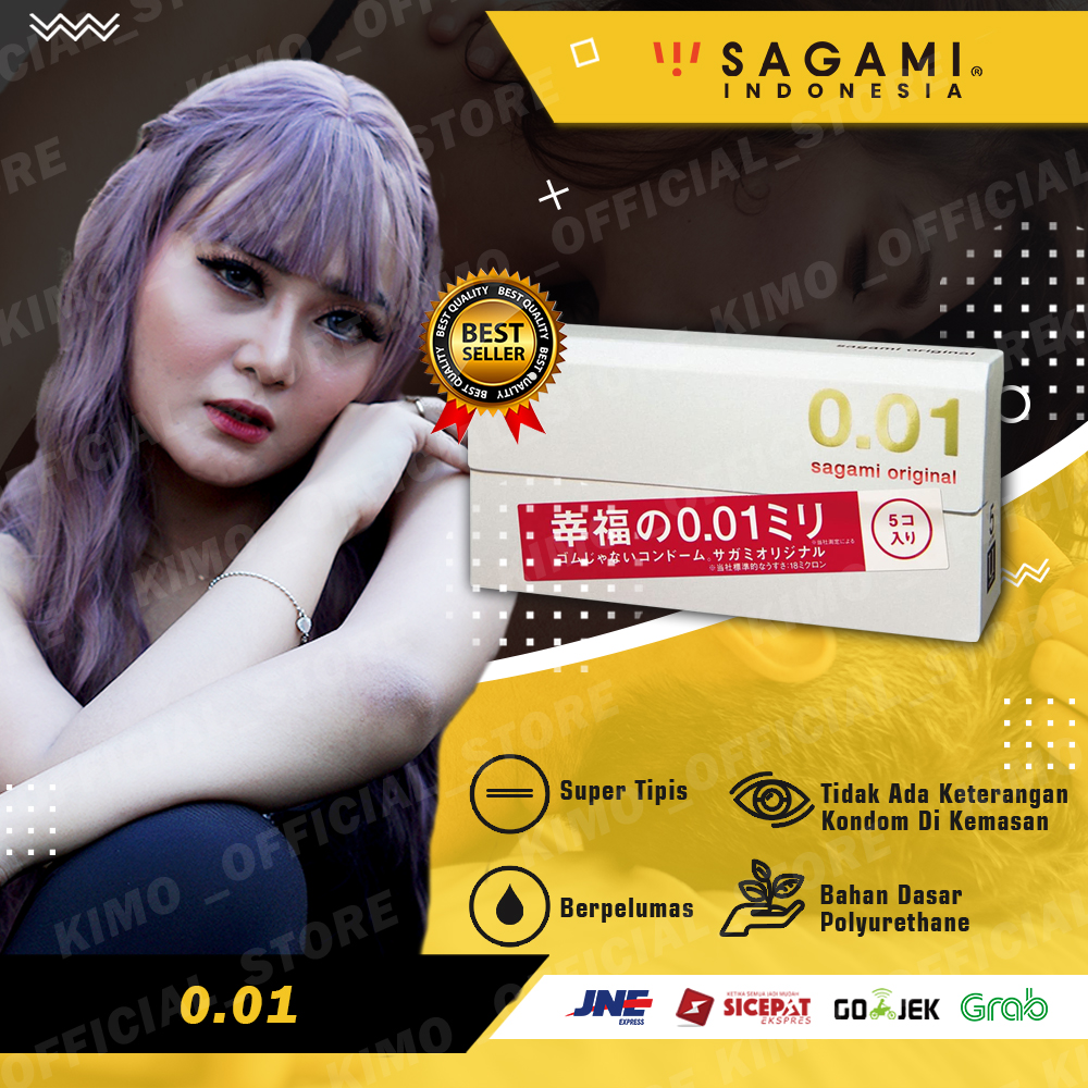 Kondom Sagami Original 0.01 - Isi 5 Pcs