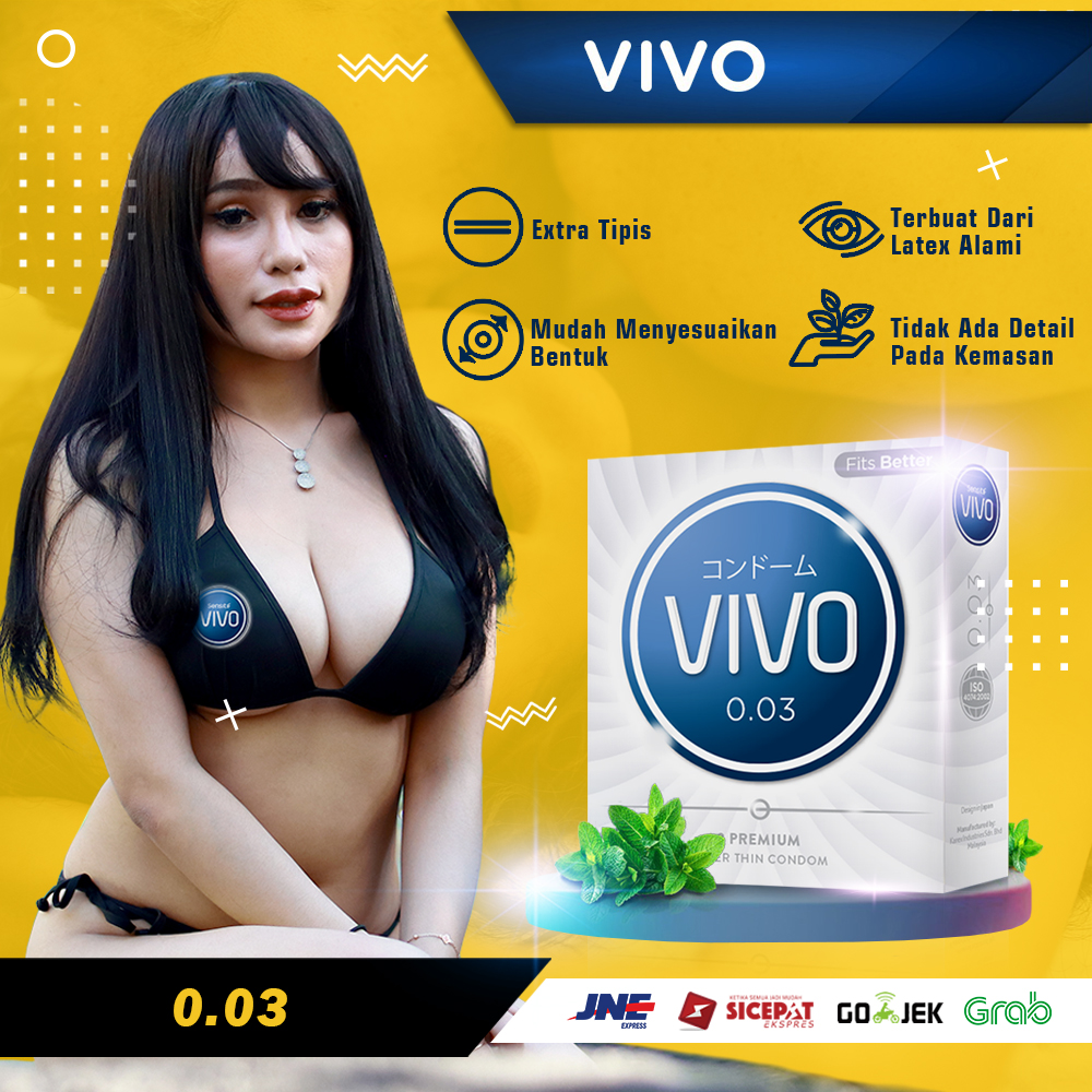 Kondom Vivo 0.03 Superthin Original isi 3 pcs